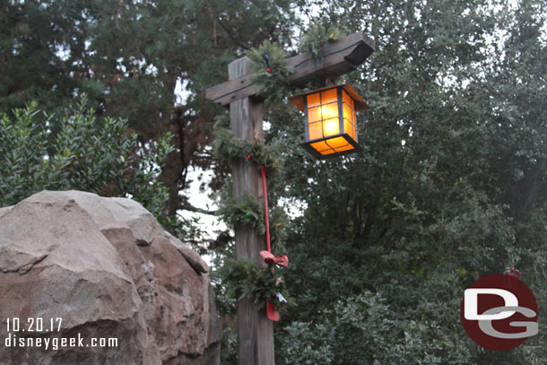 Christmas decorations have started to go up in Grizzly Peak Recreation Area