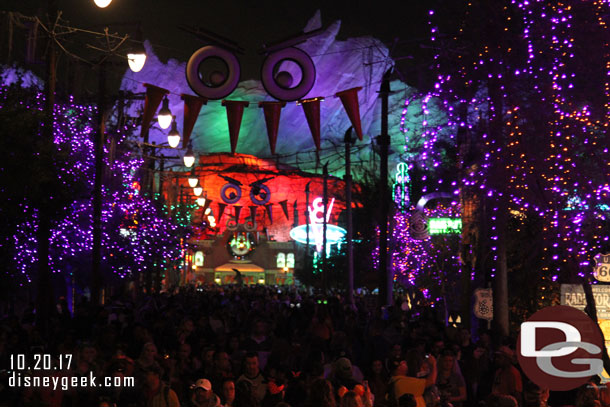 Route 66 decked out for Haul-O-Ween in Cars Land.