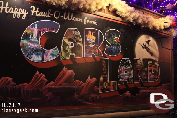 One more pass through Cars Land to wrap up my evening.