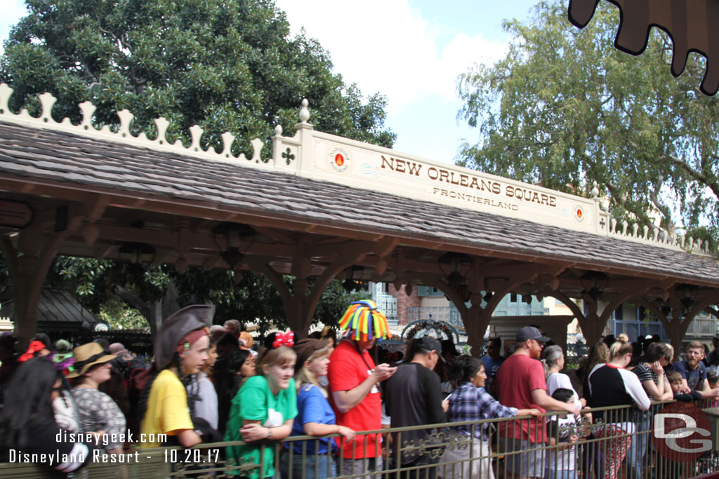 New Orleans Square was extremely busy..  I lucked out in Tomorrowland.