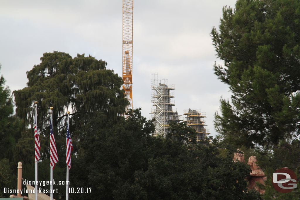 Star Wars mountains from Frontierland near the Stage Door Cafe