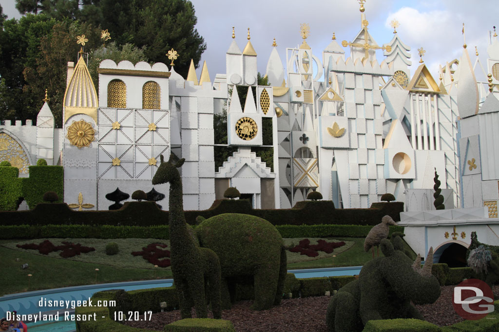 Small World closes for the Holiday installation Monday.  Exterior lights are starting to be installed already.