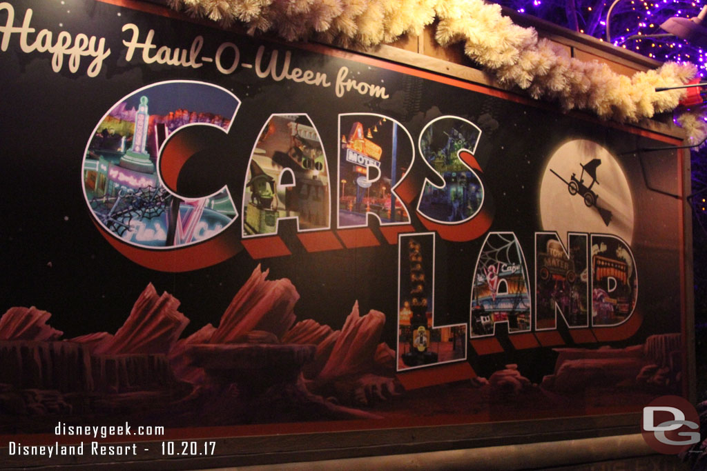 One more pass through Cars Land to wrap up my evening.