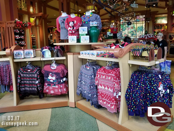 The center section of World of Disney features Christmas merchandise. Here is a look around.