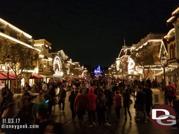 Main Street USA at 8:30pm