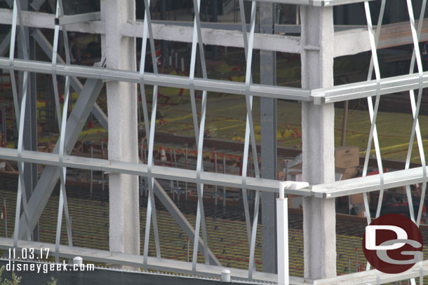 A better look inside at the floor section that looks ready for concrete.