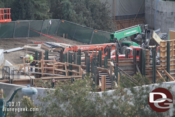 A closer look at the forms and structures taking shape on the side nearest Critter Country.