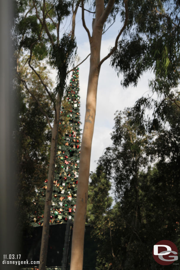 The Christmas tree is assembled backstage and ready to move to Town Square in the coming days.