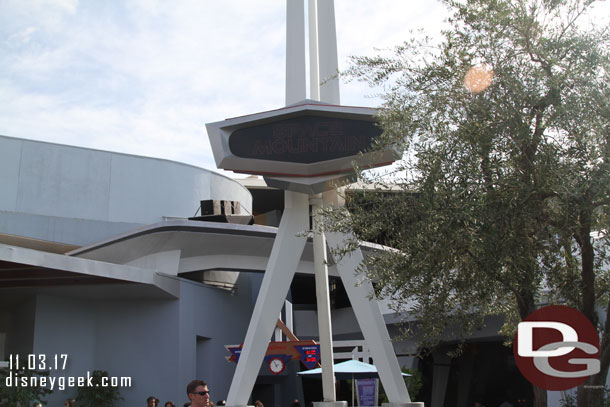 Space Mountain is back to the classic version, Ghost Galaxy ended on Halloween.