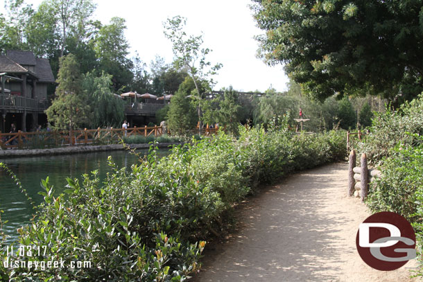 Walked along the Rivers of America. It was peaceful this afternoon.