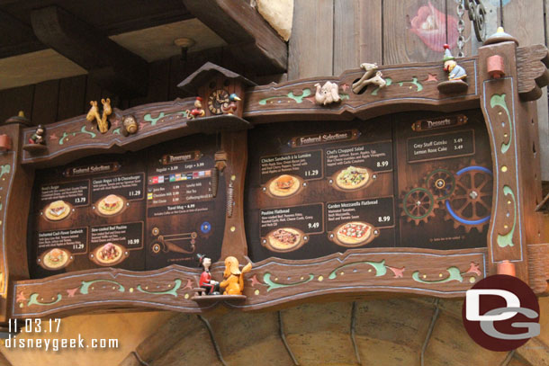 The digital boards in the Red Rose Tavern were covered up.