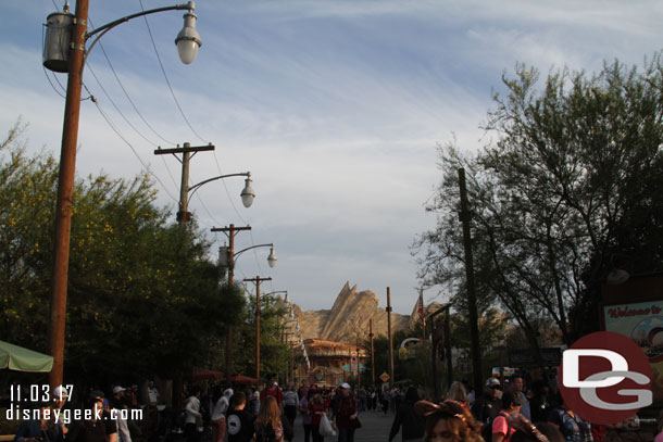 Haul-O-Ween has been removed from Cars Land..  and Christmas decorations are starting to show up.