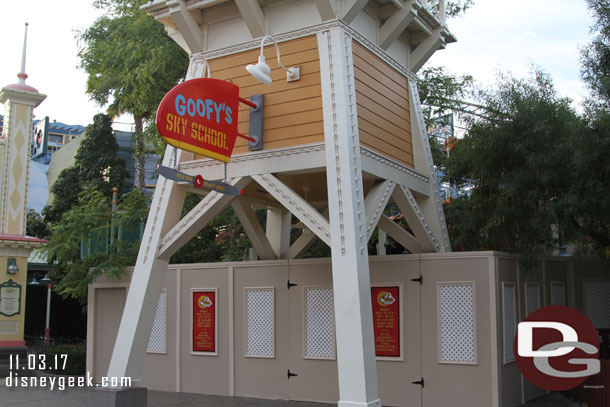 Goofy's Sky School is still closed for renovation.