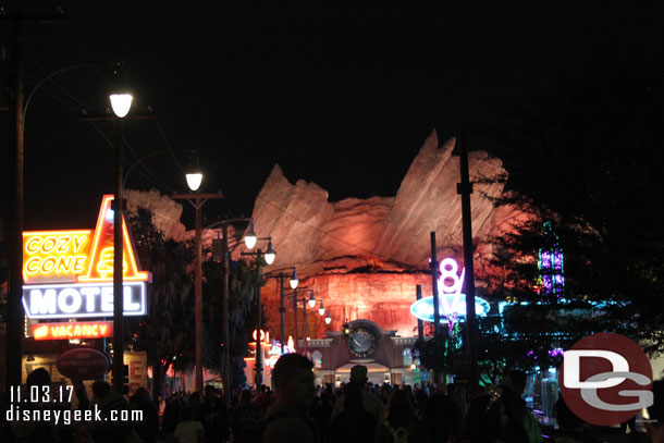 Cars Land this evening.