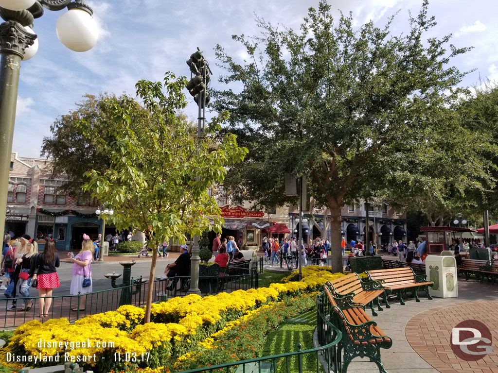 The two trees near the point in Town Square have been replaced with smaller ones.