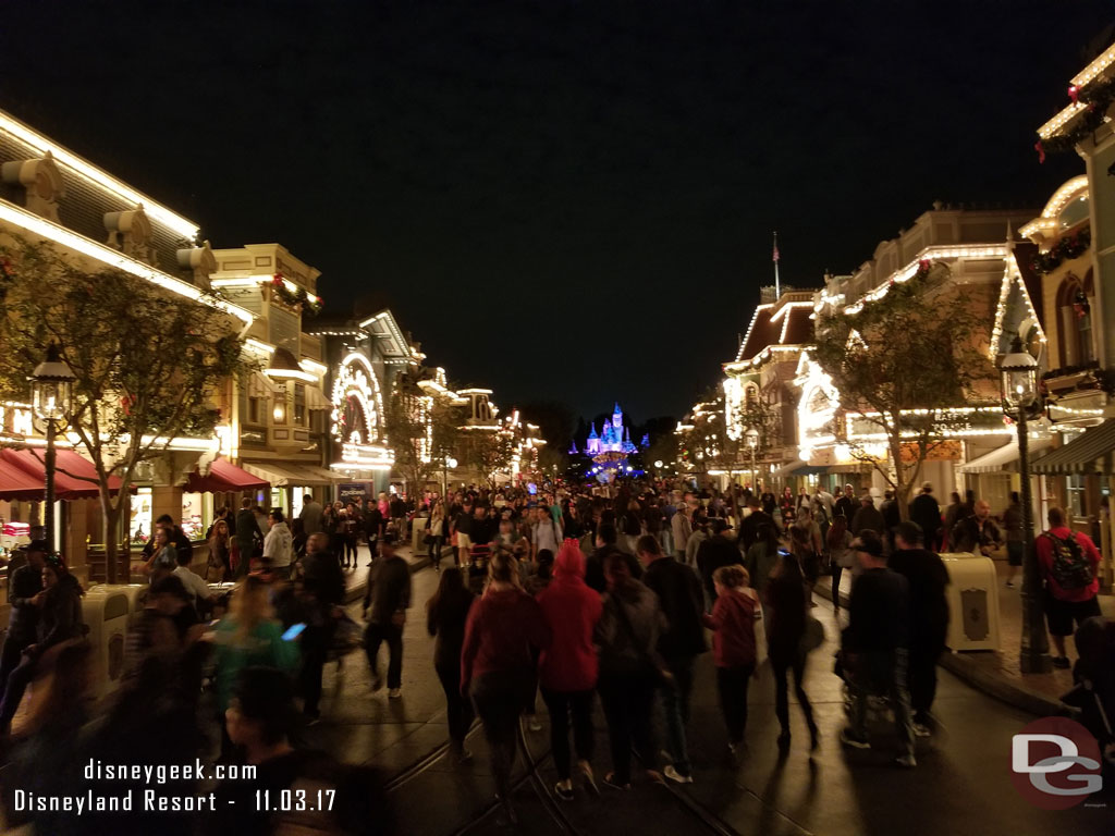 Main Street USA at 8:30pm