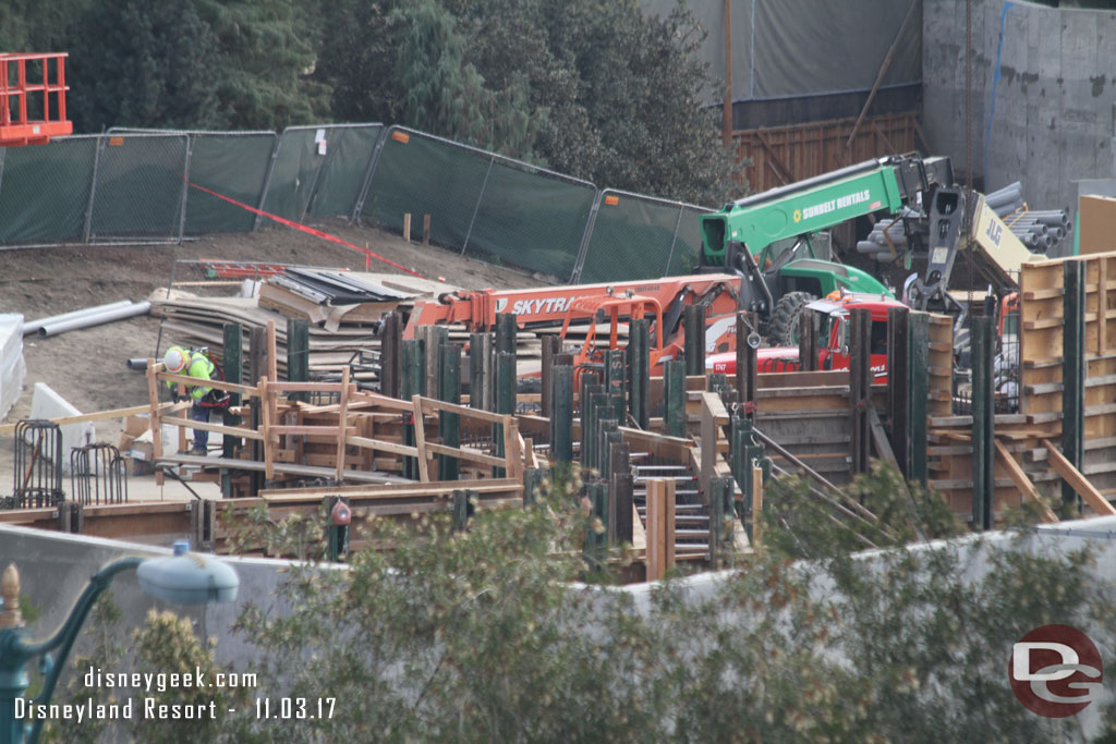 A closer look at the forms and structures taking shape on the side nearest Critter Country.