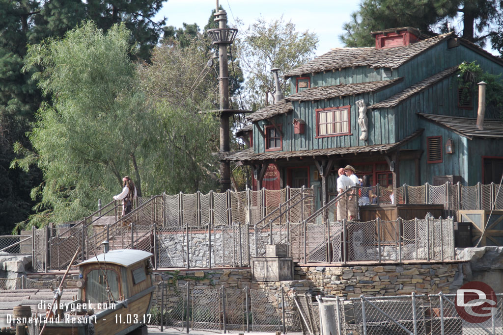 Captain Jack Sparrow was out on the island wandering around.