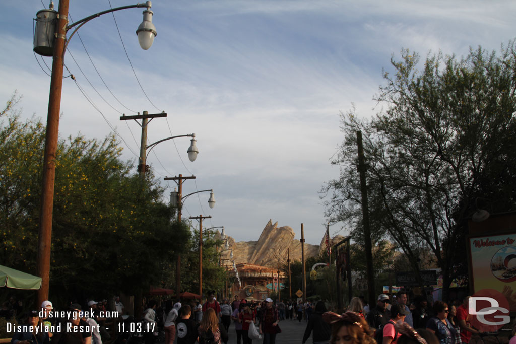 Haul-O-Ween has been removed from Cars Land..  and Christmas decorations are starting to show up.