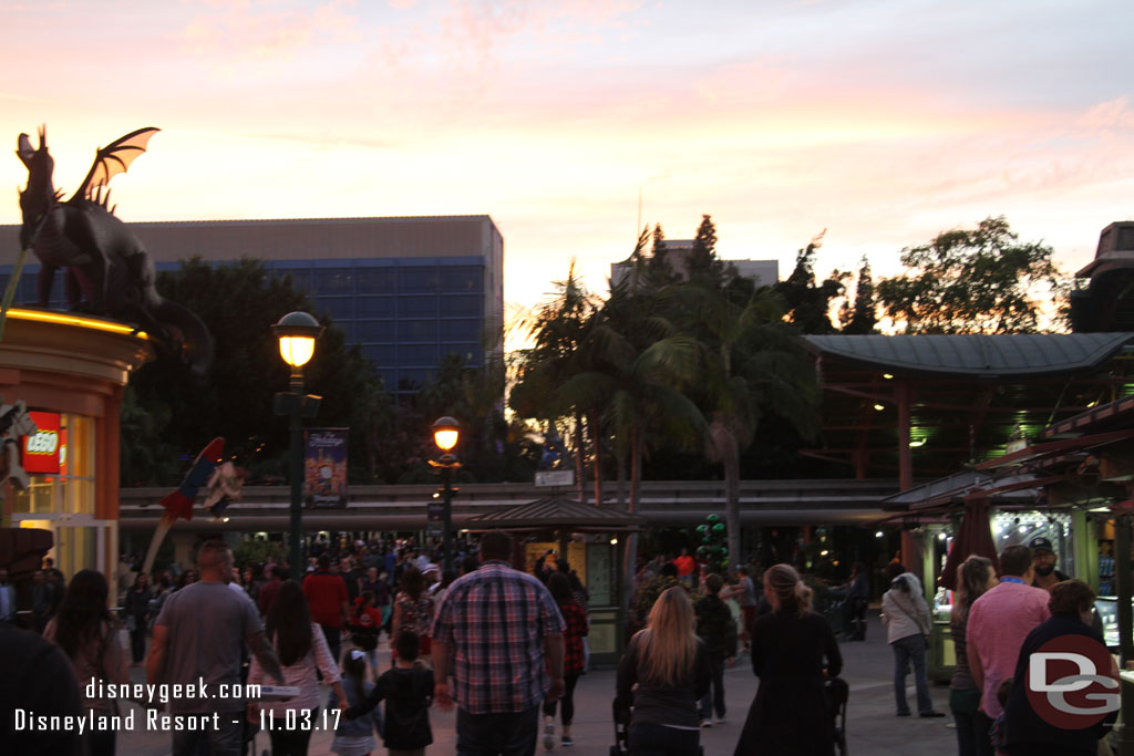 In a couple years this view will be drastically different.  Everything on the other side of the monorail beam out to the Disneyland Hotel is slated to be redone and a wing of a new Hotel will be there.