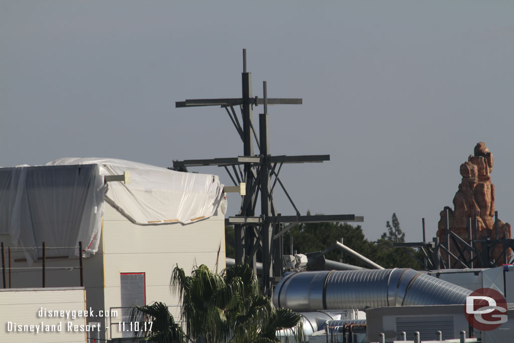 The steel rising up for the next section of the mountain range
