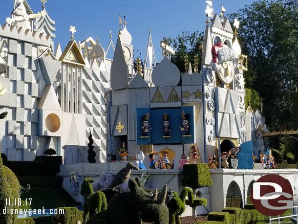Our first stop this morning it's a small world holiday. It was a walk on still.