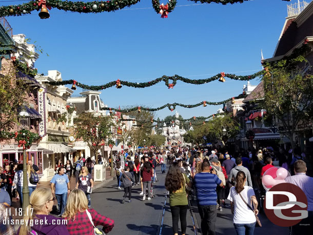 Main Street USA just before 10am.