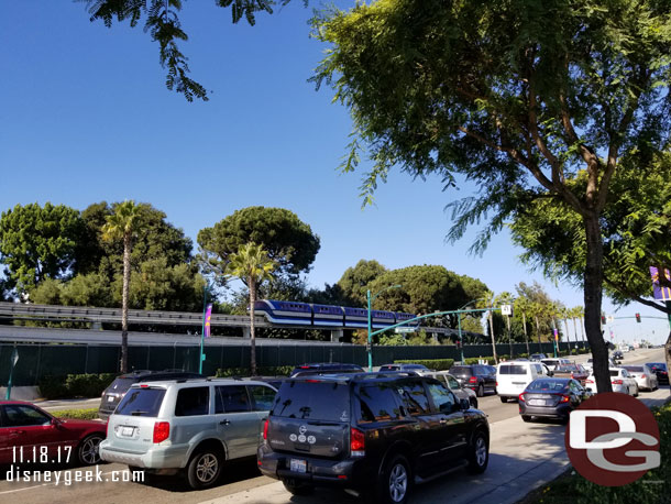 Monorail Blue passed by but was moving really slowly.  