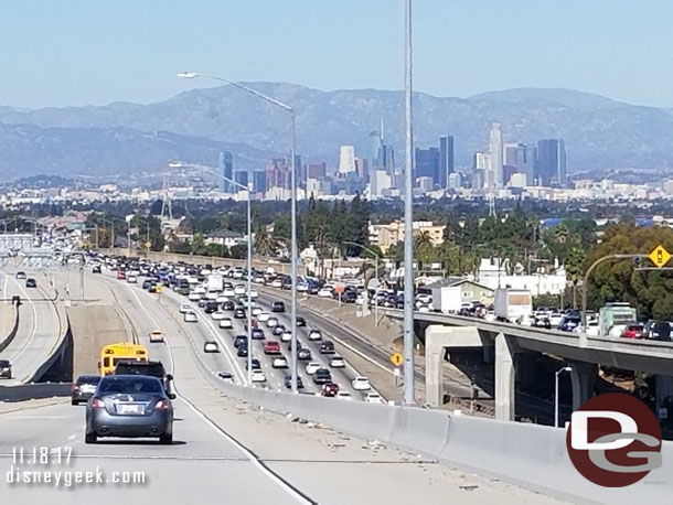 Not Disney but since I was not driving thought I would share a picture of Downtown Los Angeles as I headed that way for the USC football game.