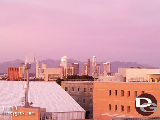 Later in the evening the view of downtown from my seats in the Los Angeles Memorial Coliseum.