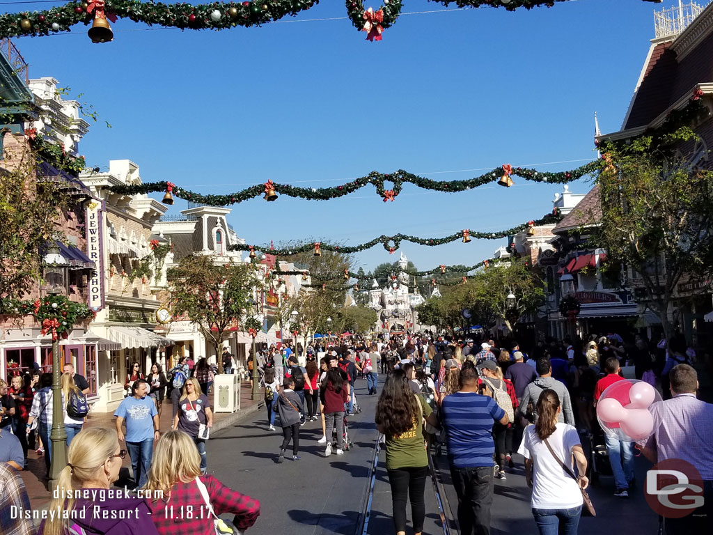 Main Street USA just before 10am.