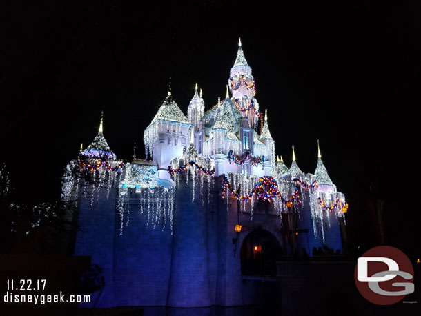 Sleeping Beauty Castle this evening.