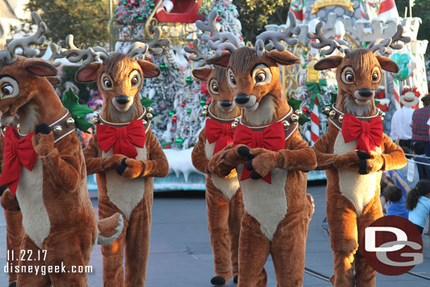 The end of A Christmas Fantasy Parade