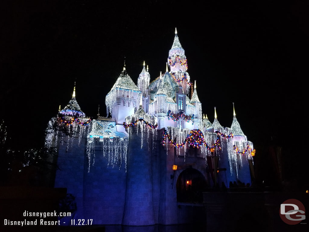 Sleeping Beauty Castle this evening.