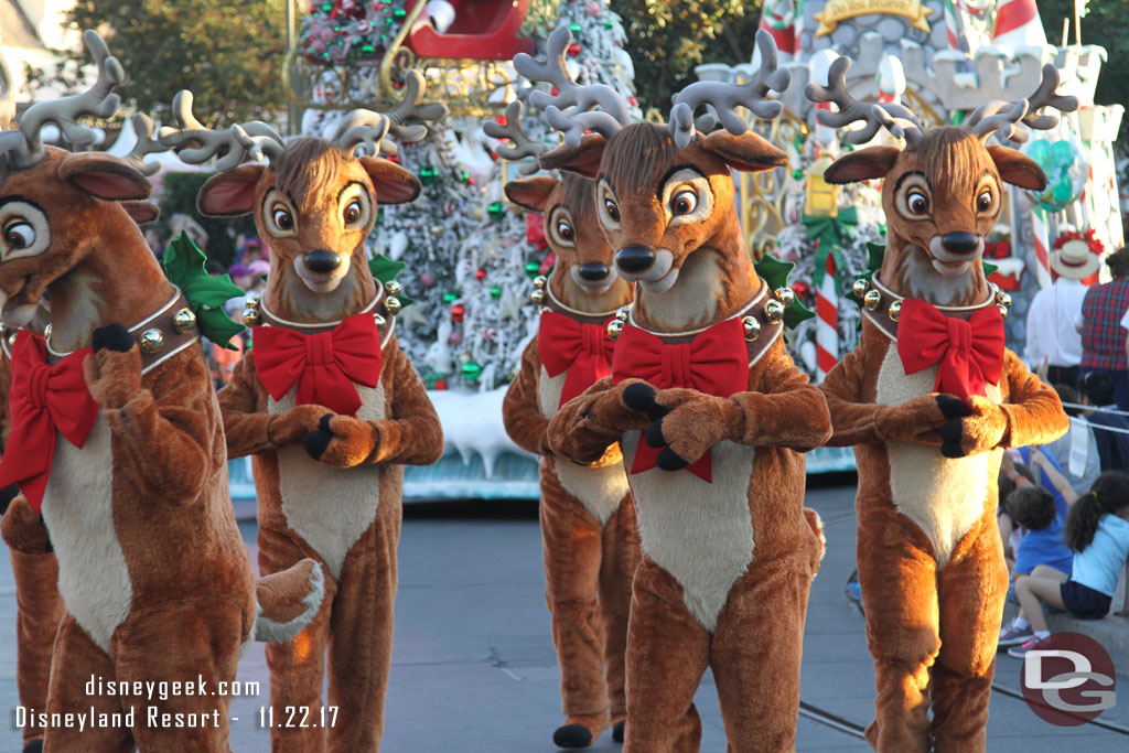 The end of A Christmas Fantasy Parade