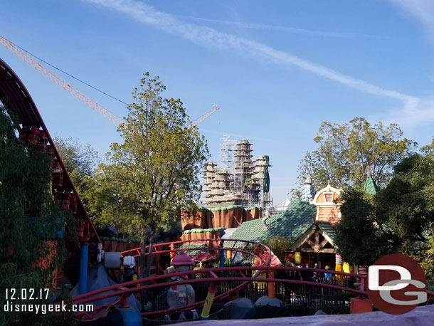 A wider picture to show how they are placed beyond the Go Coaster.