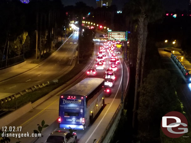 Traffic heading into Downtown Disney was backed up on Disneyland Drive as I was leaving, this was just after 8pm.  