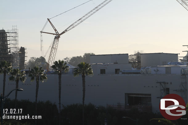 The Battle Escape show building, not a lot of visible progress from this angle.