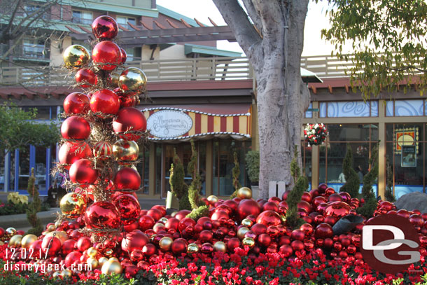 Downtown Disney Christmas decorations as I head for the park.