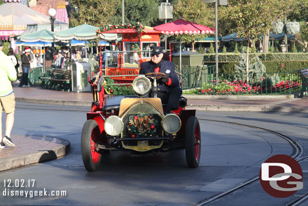 Plenty of transportation running on Main Street today.. here is the fire truck.