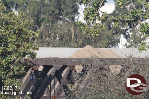 Mounds of dirt visible beyond the Critter Country Trestle