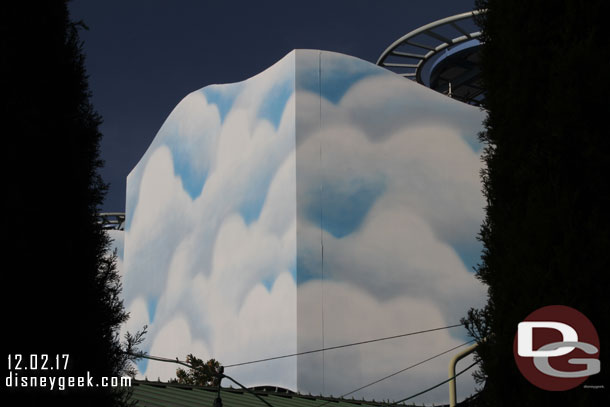 The newly painted clouds.