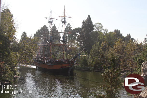 The Columbia rounding the bend on the Rivers of America