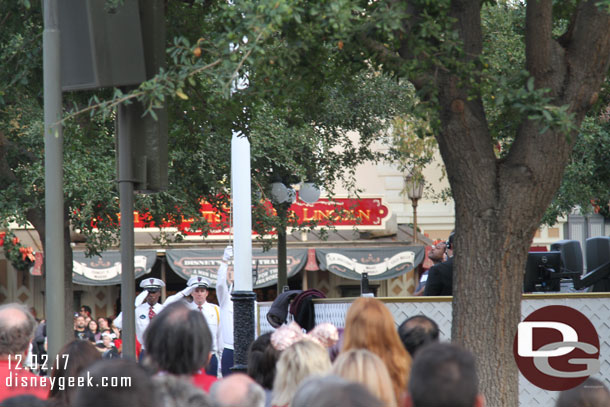 The Flag Retreat was at 4pm and featured only a recording due to the tight space.