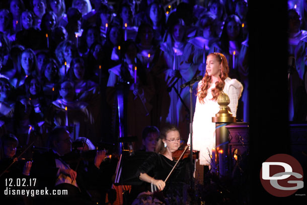 A young soloist performing