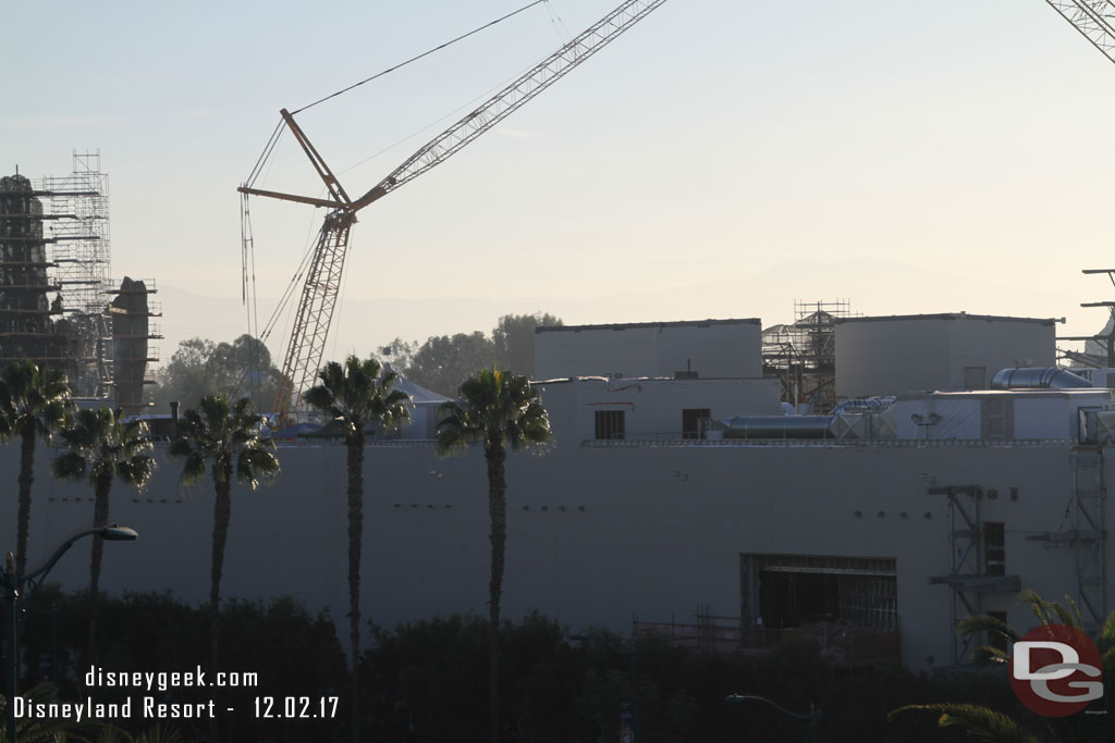 The Battle Escape show building, not a lot of visible progress from this angle.