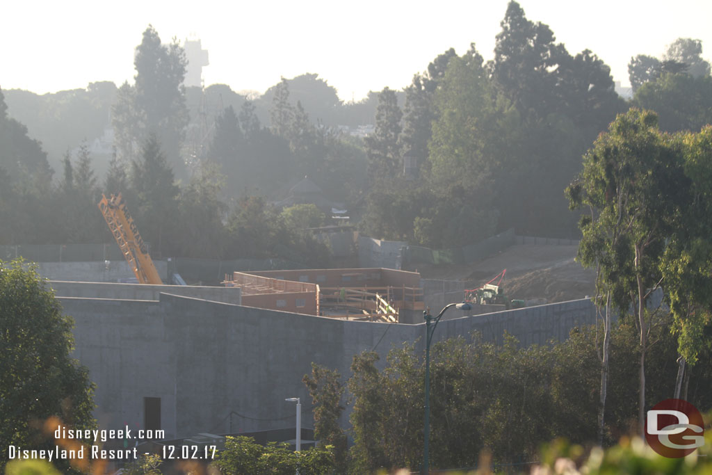 Toward Critter Country the wall and other structures continue to grow.