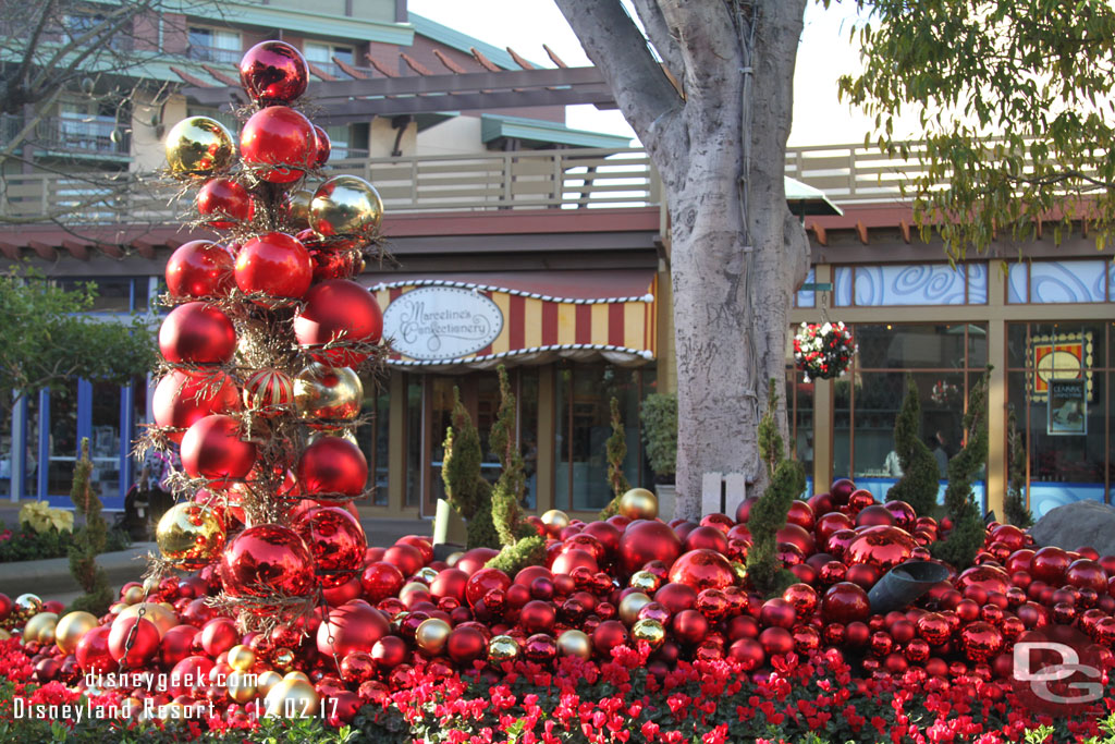 Downtown Disney Christmas decorations as I head for the park.