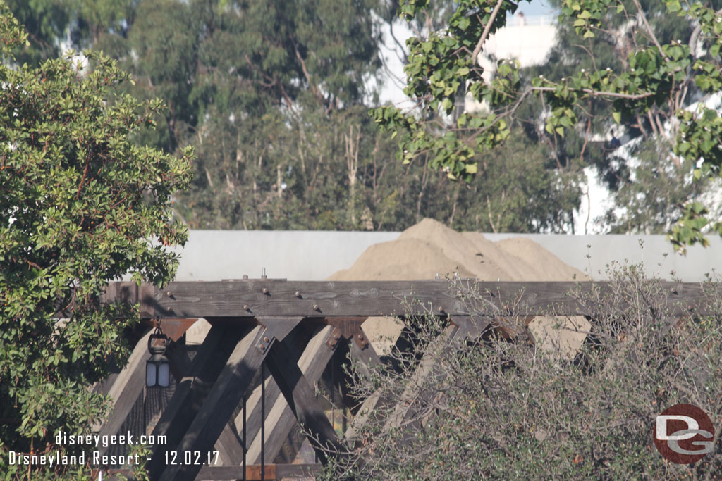 Mounds of dirt visible beyond the Critter Country Trestle