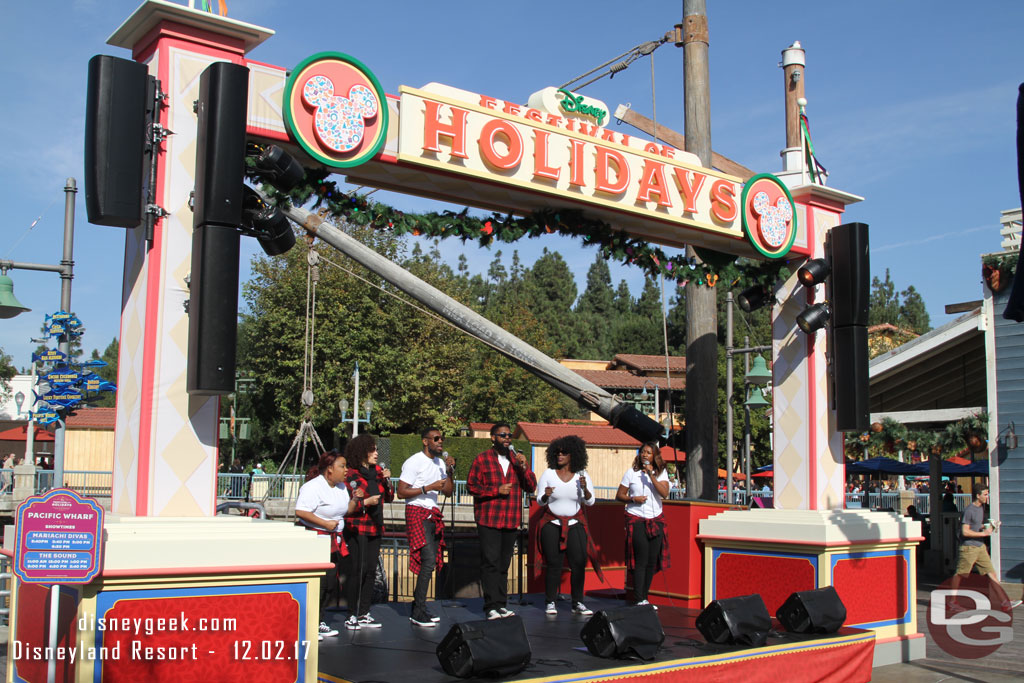 The Sound performing in the Pacific Wharf